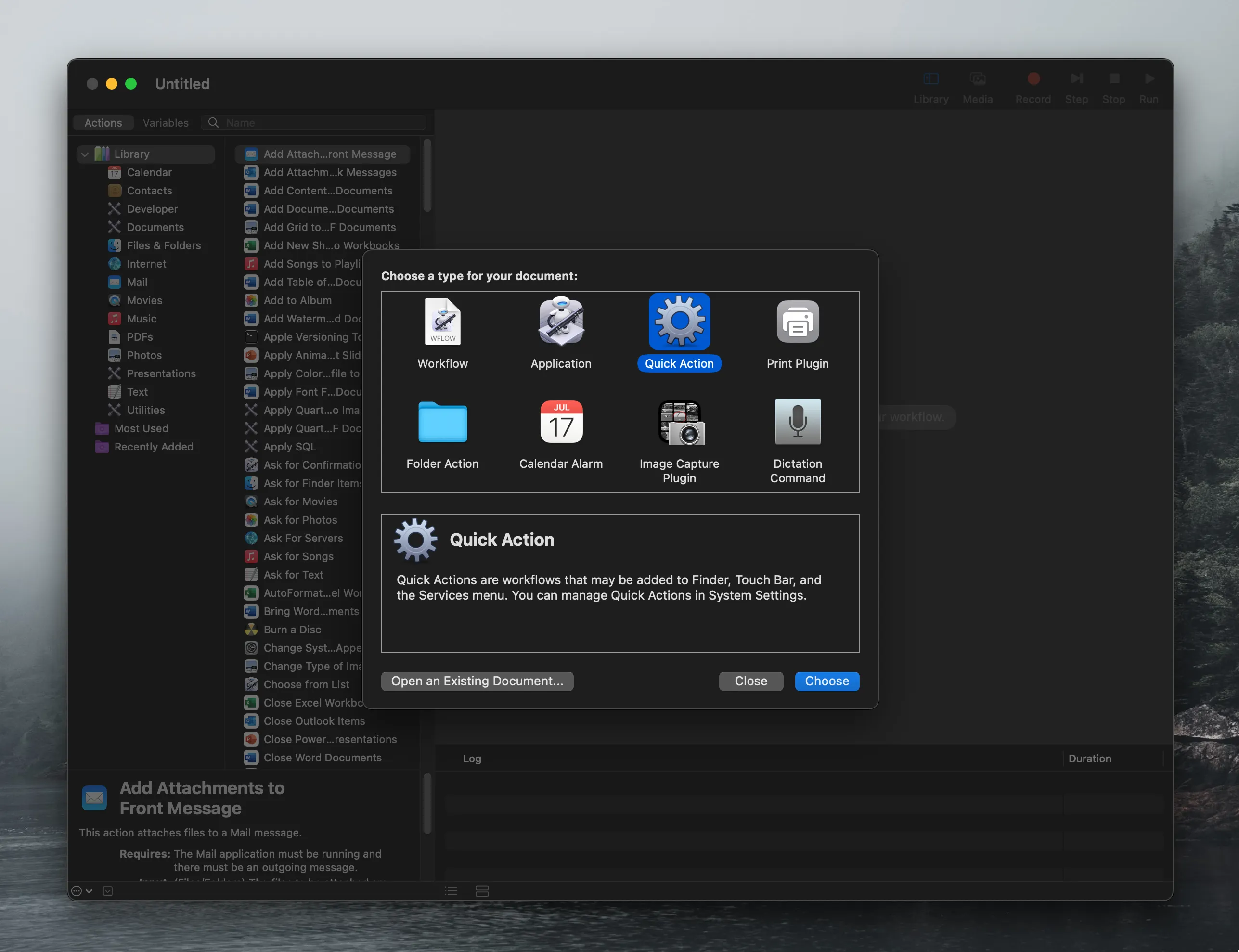 automator quick action