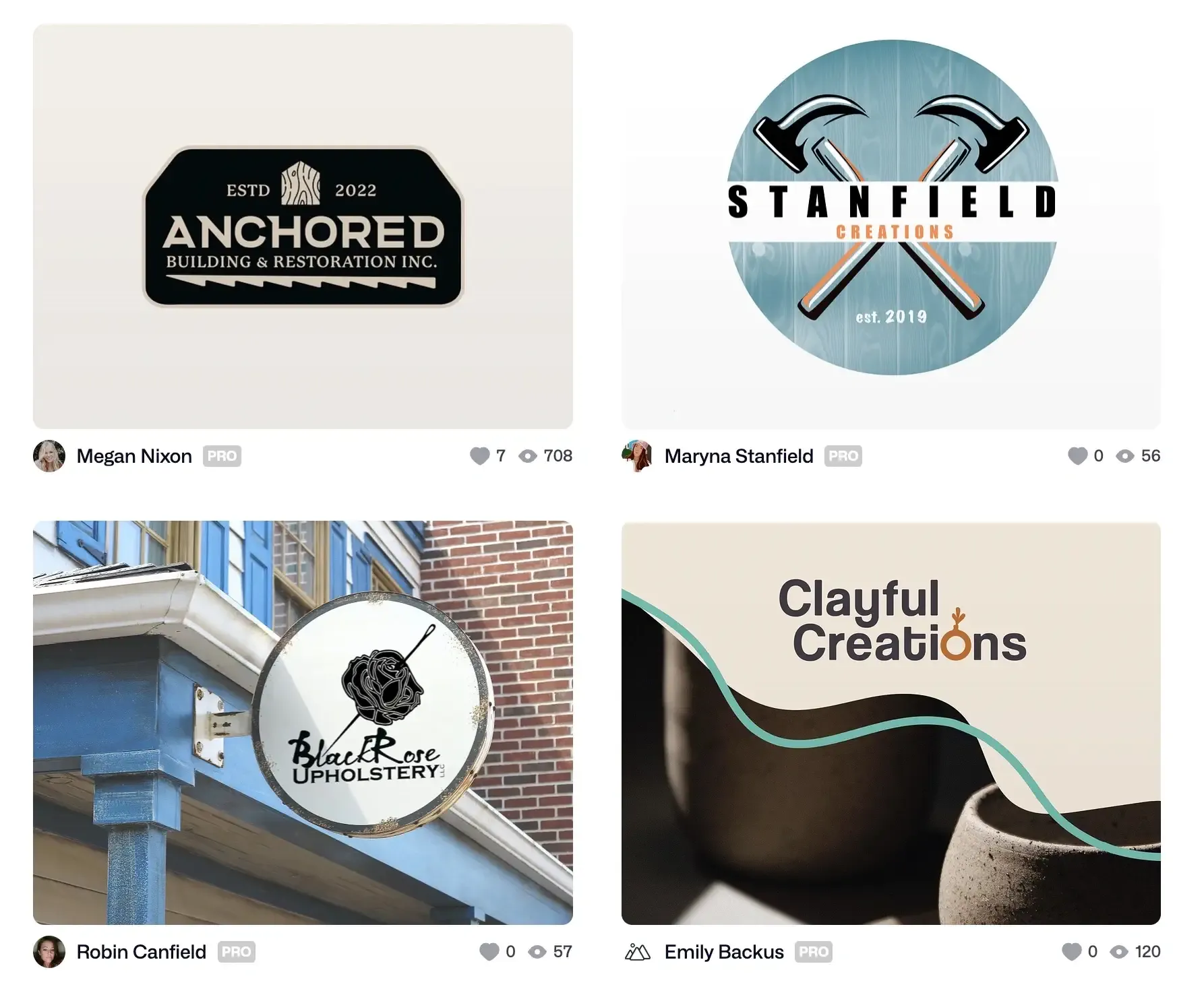 web design images and logos from Dribbble
