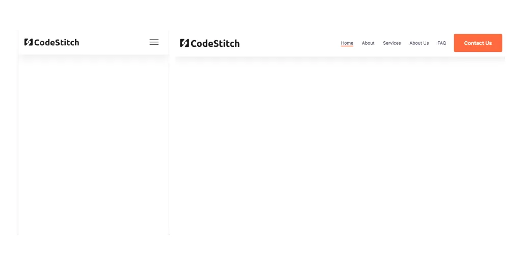 mobile and desktop codestitch navbar