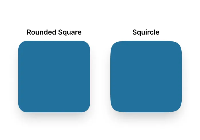 rounded rectangle and squircle