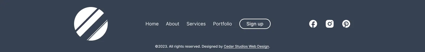 simple footer website design