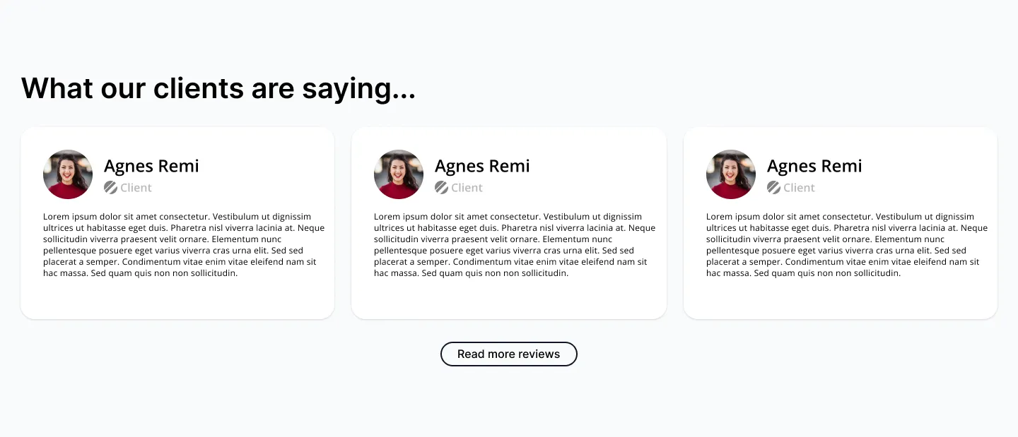 simple reviews website design