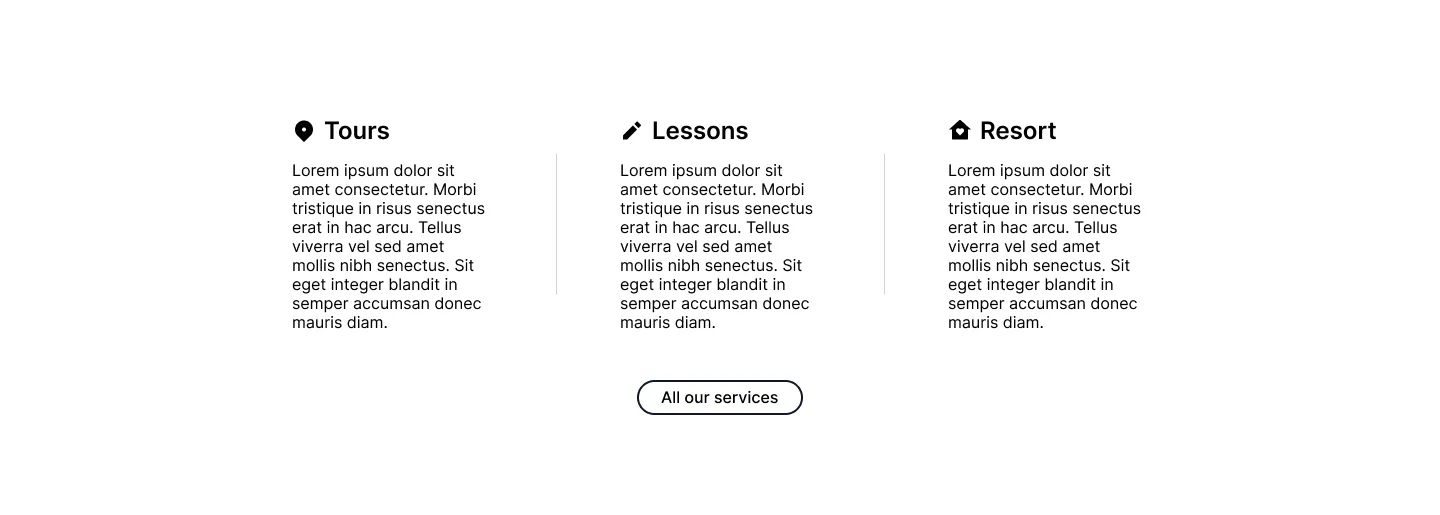 simple services website design